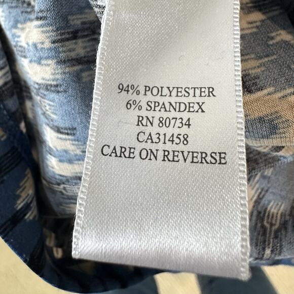 BCBGMaxazria Small dress knot twist bodice sheath cap sleeve aztec print - Picture 5 of 6